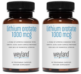 Weyland Lithium Orotate 1000 mcg 60 capsules végétariennes vue de face