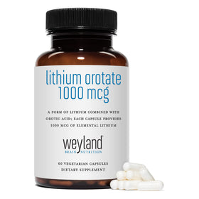 Weyland Lithium Orotate sur une surface en bois