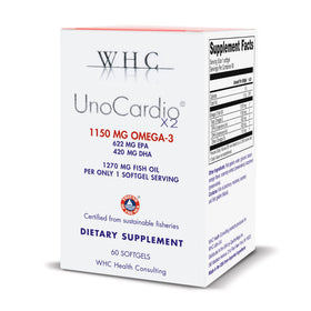 WHC UnoCardio X2 Huile de Poisson Omega-3 1150mg boîte avant