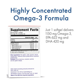WHC UnoCardio X2 Huile de Poisson Omega-3 1150mg gélules