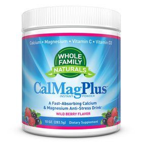 Whole Family Naturals CalMag Plus 349g Poudre de Calcium et Magnésium vue avant