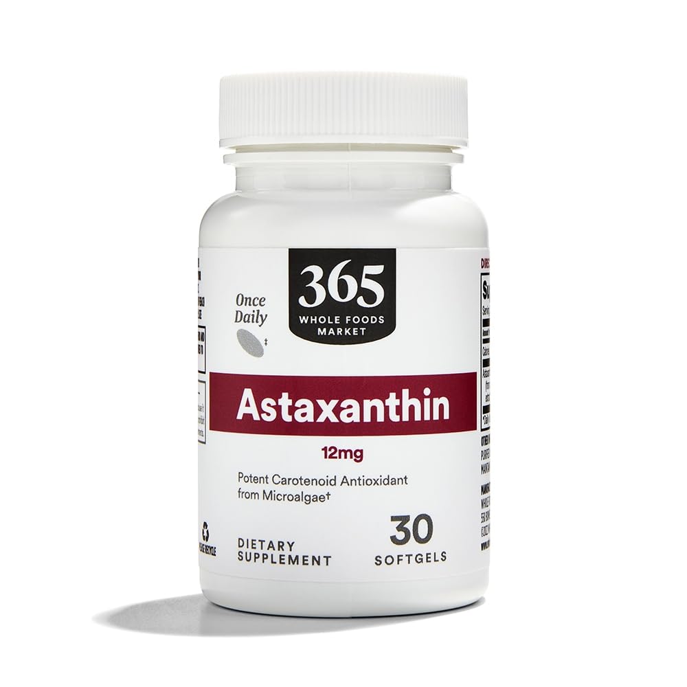 Whole Foods Market Astaxanthin 12mg boîte de 30 capsules
