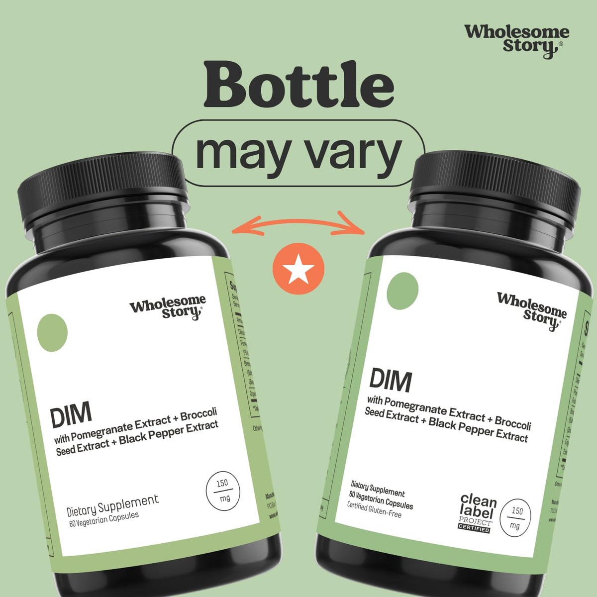 Wholesome Story DIM Complément Alimentaire 60 Capsules ouvertes avec capsules visibles