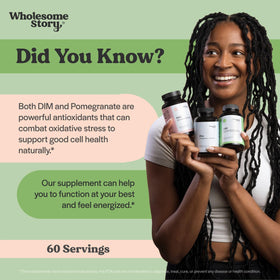 Wholesome Story DIM Complément Alimentaire 60 Capsules sur fond blanc