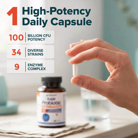 Wholesome Wellness Complément Alimentaire Probiotique 100 Milliards CFU - Capsules en gros plan