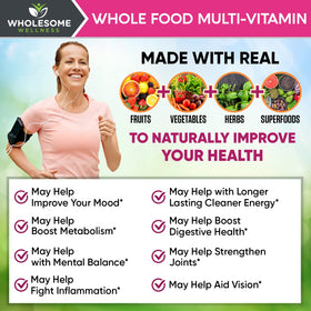 Wholesome Wellness Multivitamines Complètes pour Femmes - étiquette des ingrédients