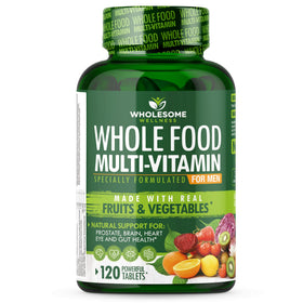 Wholesome Wellness Multivitamines Entières pour Hommes - 120 comprimés, vue de face