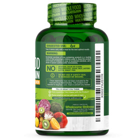 Wholesome Wellness Multivitamines Entières pour Hommes, illustration des ingrédients naturels