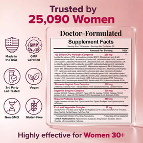 Wholesome Wellness Probiotiques Bruts Femmes 100 Milliards CFU capsules ouvertes