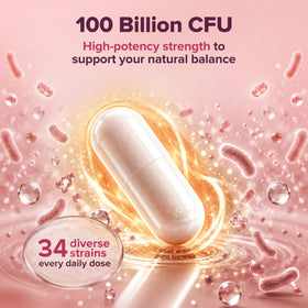Wholesome Wellness Probiotiques Bruts Femmes 100 Milliards CFU capsules avec prébiotiques