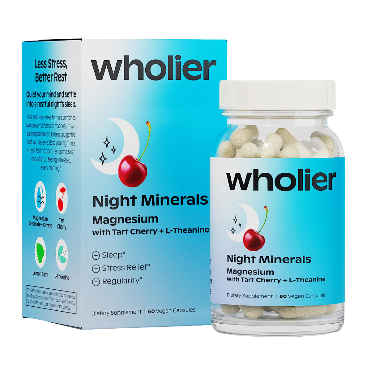wholier Night Minerals 60 capsules vue de face