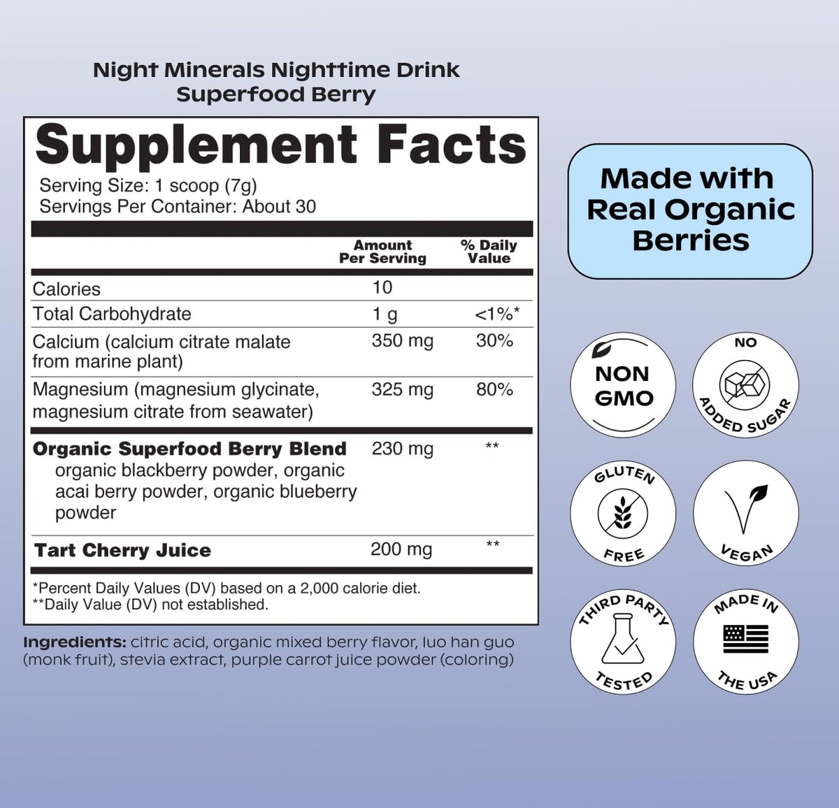 wholier Night Minerals capsules dans une main