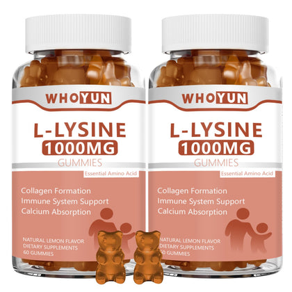 Whoyun Gummies L-Lysine 1000mg au citron, vue de face