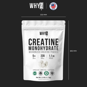 WHYZ Poudre de Créatine Monohydrate 1100g texture fine et lisse