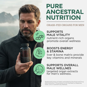 Wild Foods complément alimentaire organique bovin 90 capsules avec étiquette visible