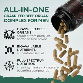 Wild Foods complément alimentaire organique bovin 90 capsules côté droit