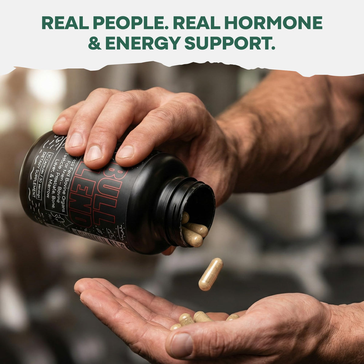 Wild Foods complément alimentaire organique bovin 90 capsules sur un fond neutre