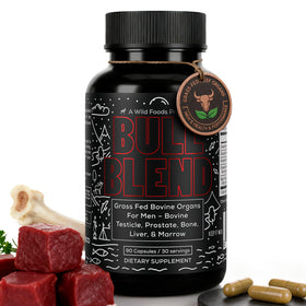 Wild Foods complément alimentaire organique bovin 90 capsules vue de face
