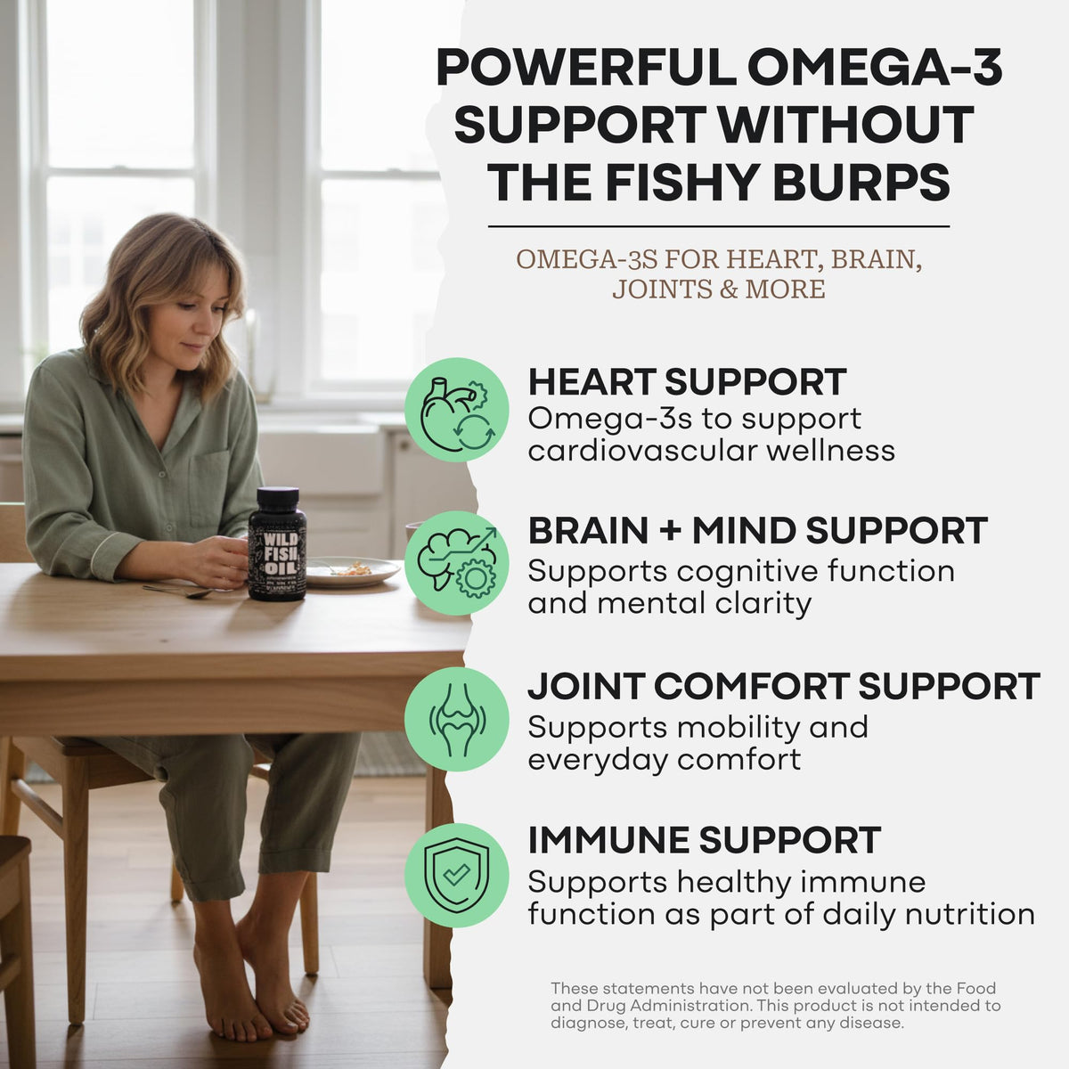 Wild Foods Compléments Omega 3 dans leur emballage