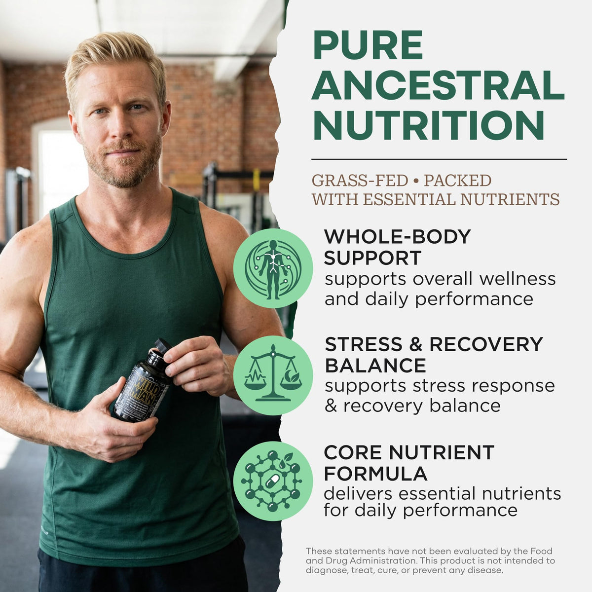 Wild Foods Herbal Stack pour Homme - vue latérale