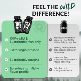 Wild Foods huile de poisson omega 3 1600mg dans son emballage