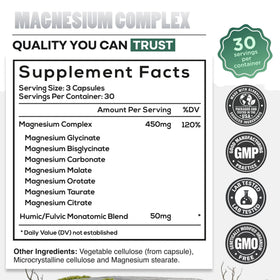 Wild Foods magnésium 90 capsules ouvertes avec contenu