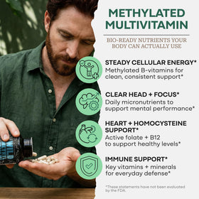 Wild Foods Multivitamines Methylées 120 Capsules - vue arrière