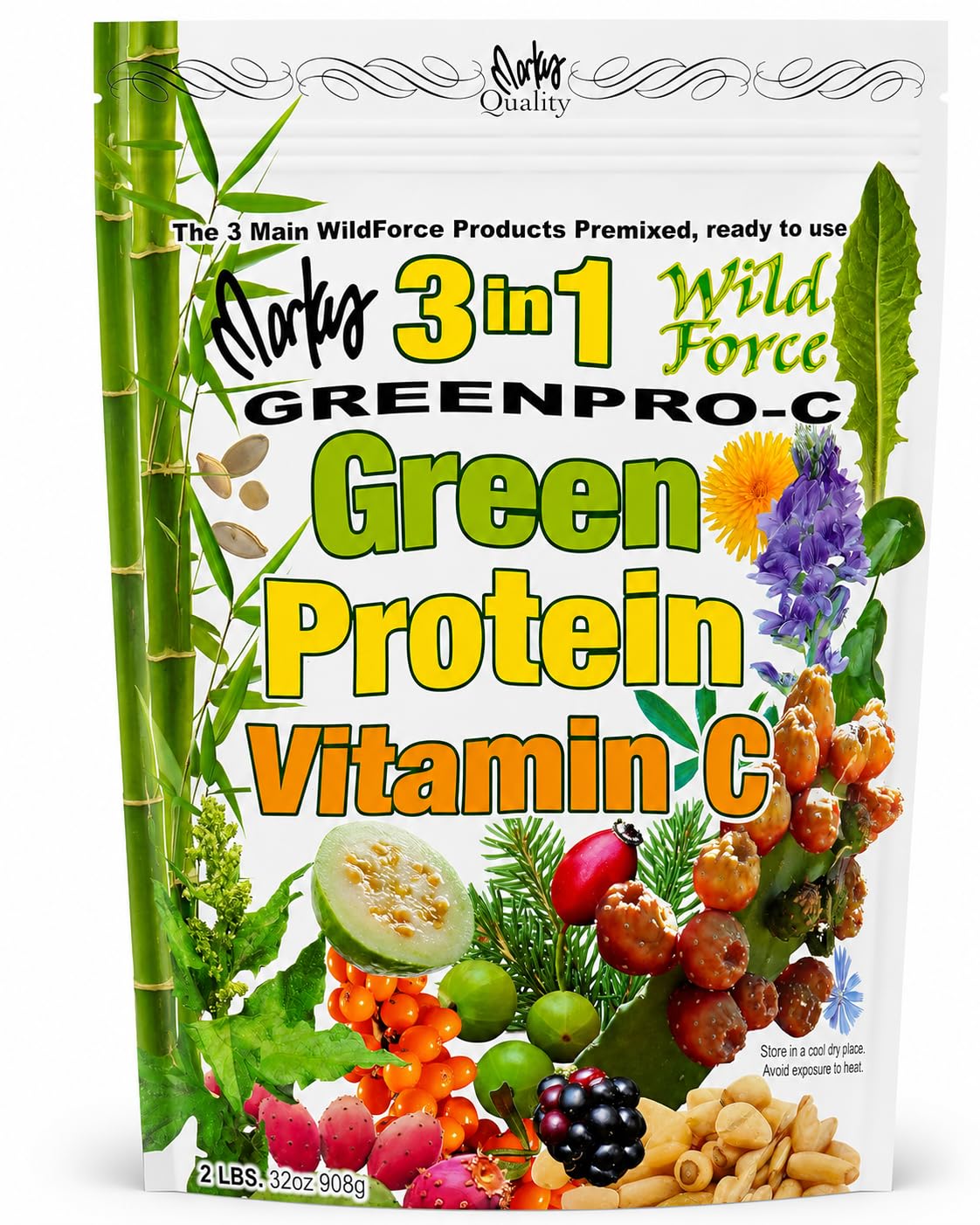 Wild Force GreenPro-C poudre 3-en-1 939g vue de face