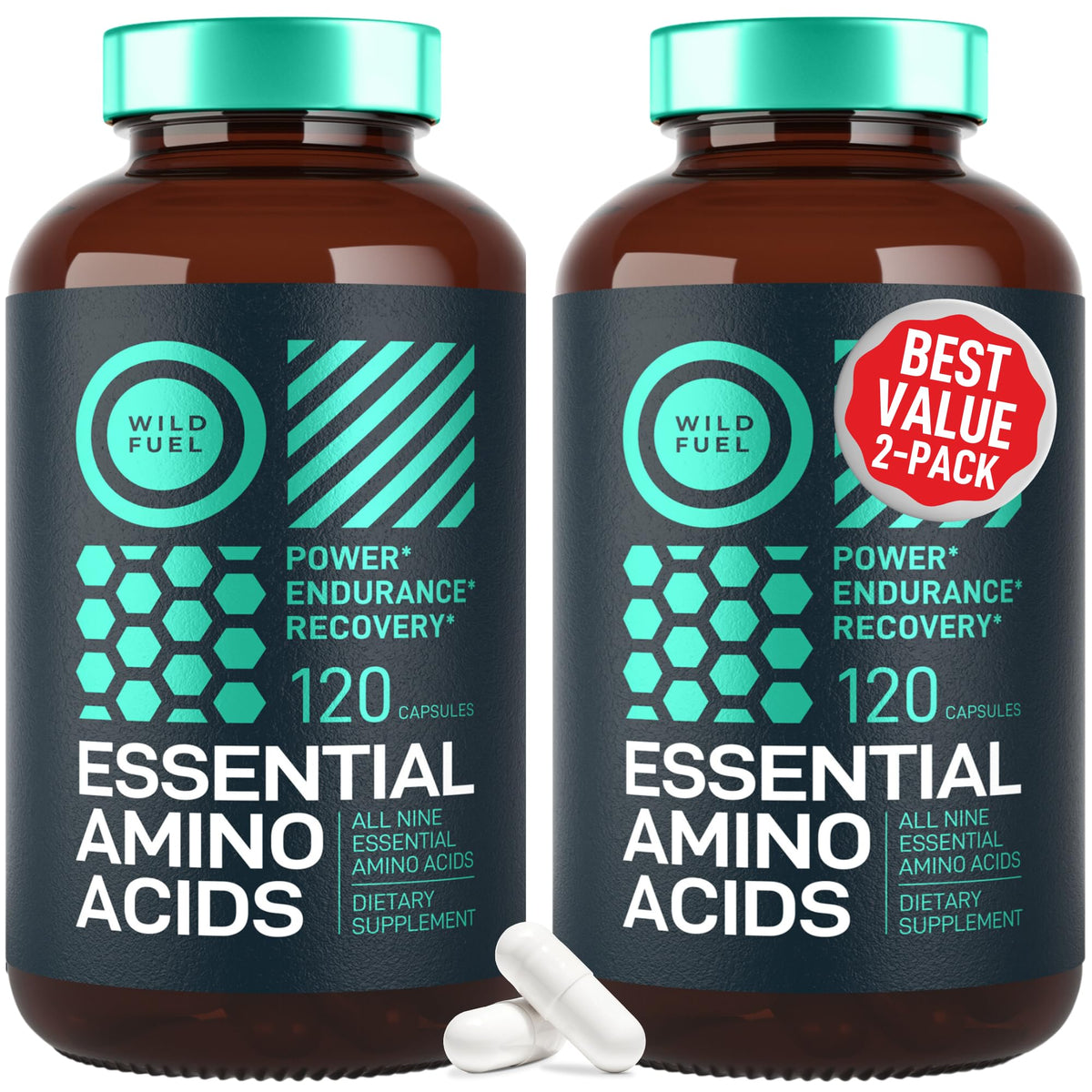 WILD FUEL Complément Alimentaire Amino Acides Essentiels 240 Capsules Végétales vue de face