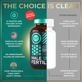 WILD FUEL Compléments Alimentaires Fertilité Masculine 120 Caps, ingrédients clés