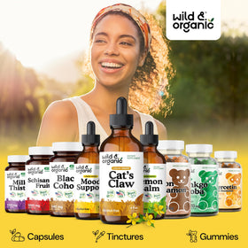 Wild & Organic Griffe de Chat 500 mg sur un fond naturel