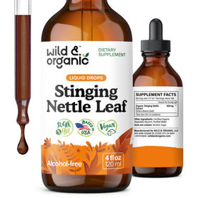 Wild & Organic Teinture de Feuille d'Ortie 4 oz vue de face