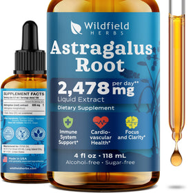 WILDFIELD HERBS extrait de racine d'Astragale côté avec étiquette