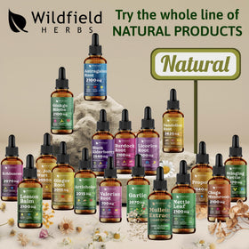 WILDFIELD HERBS Extrait de Trèfle Rouge 4 oz avec ingrédients affichés