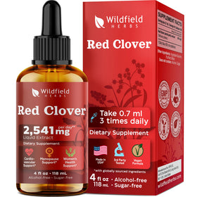 WILDFIELD HERBS Extrait de Trèfle Rouge 4 oz bouteille avant