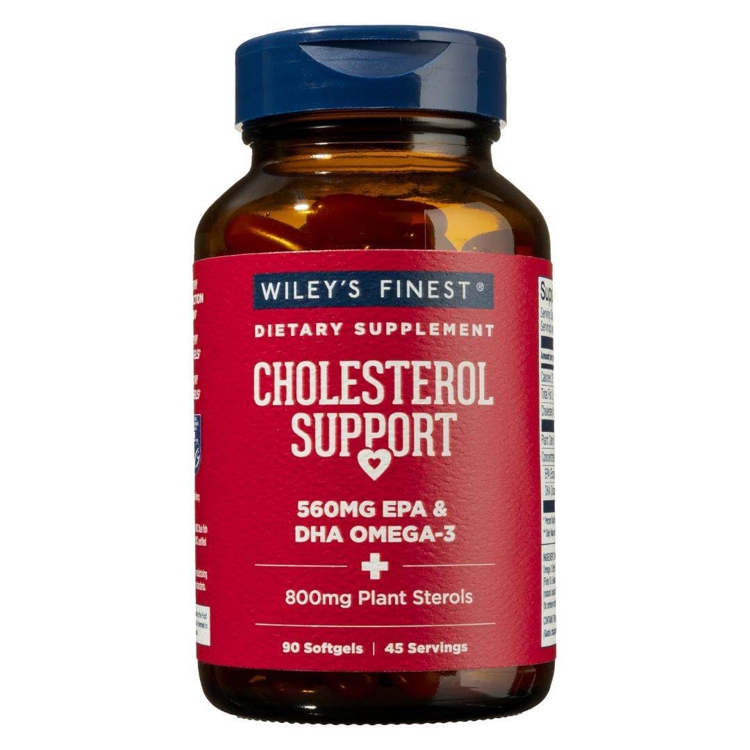 Wiley's Finest Complément Alimentaire Cholestérol boîte de 90 capsules vue avant