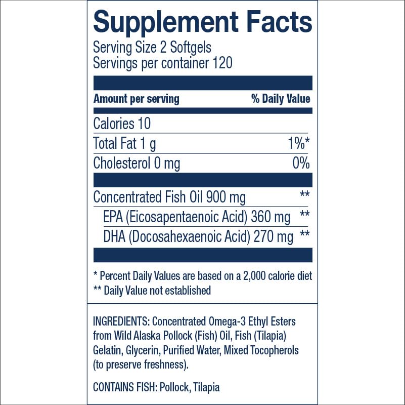 Wiley's Finest Easy Swallow Minis 240 gélules, emballage et informations nutritionnelles