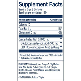 Wiley's Finest Easy Swallow Minis 240 gélules, emballage et informations nutritionnelles