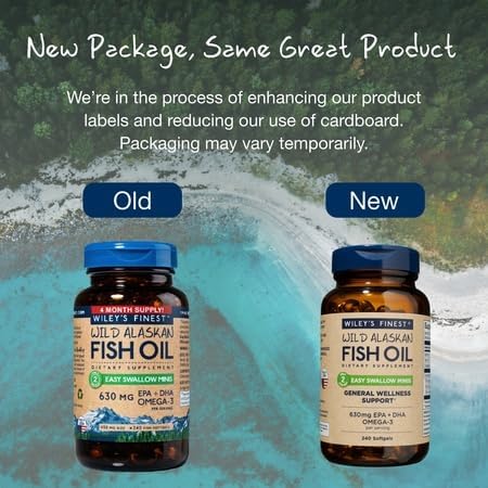 Wiley's Finest Easy Swallow Minis, gélules Omega-3 sur un fond neutre
