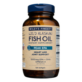 Wiley's Finest Huile de Poisson Peak EPA 120 comprimés, vue avant