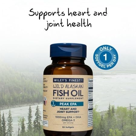 Wiley's Finest Huile de Poisson Peak EPA 30 Comprimés côté