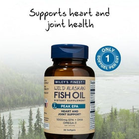 Wiley's Finest Huile de Poisson Peak EPA 30 Comprimés côté