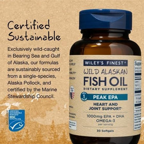 Wiley's Finest Huile de Poisson Peak EPA 30 Comprimés dosage