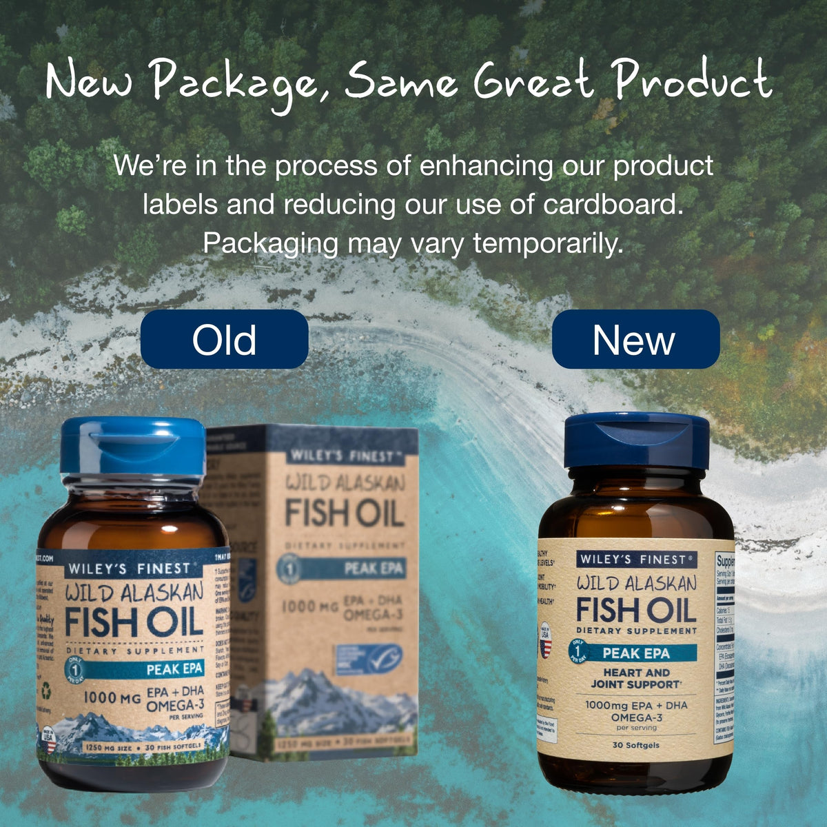 Wiley's Finest Huile de Poisson Peak EPA 30 Comprimés en situation