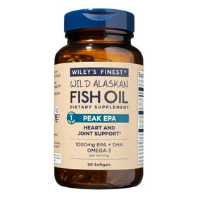 Wiley's Finest Huile de Poisson Peak EPA 90 Capsules vue de face