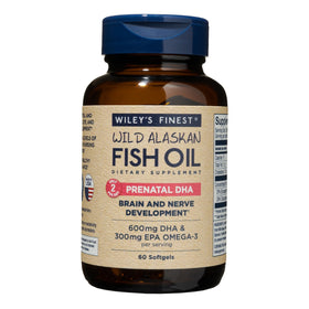 Wiley's Finest Huile de Poisson Prénatale DHA 900mg gélules avant