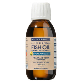 Wiley's Finest Huile de Poisson Sauvage d'Alaska 4,23 fl oz bouteille avant