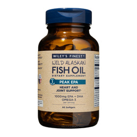Wiley's Finest Huile de Poisson Sauvage d'Alaska Peak EPA 1000mg - vue avant