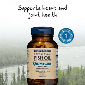 Wiley's Finest Huile de Poisson Sauvage d'Alaska Peak EPA - vue arrière du flacon