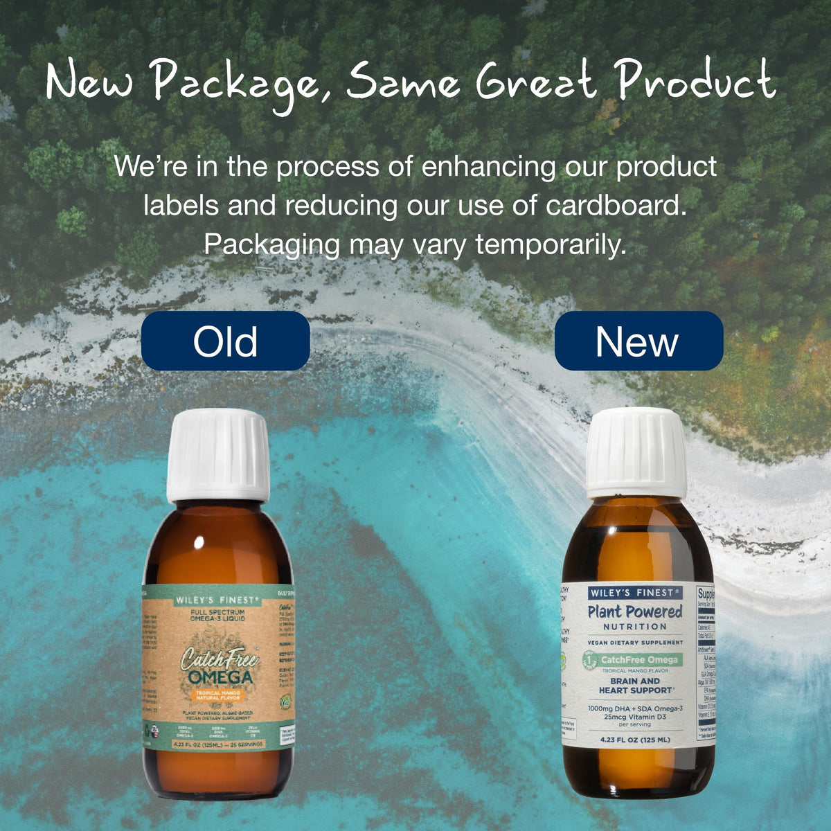 Wiley's Finest Omega 3 Végétal 231g dans son emballage d'origine